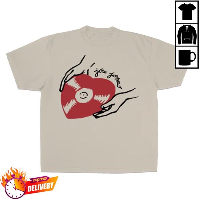 Joe Jonas Official Merch Heart Record Shirts Red