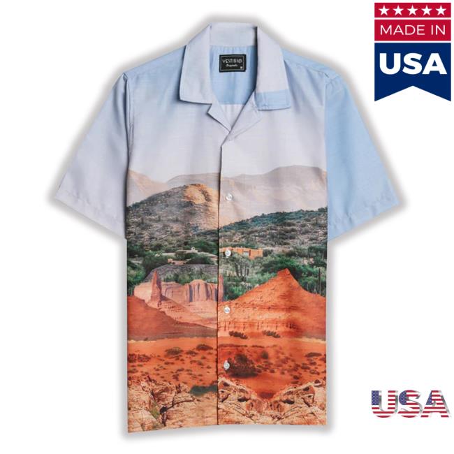 Blue Mountain Printed Hawaiian Tee