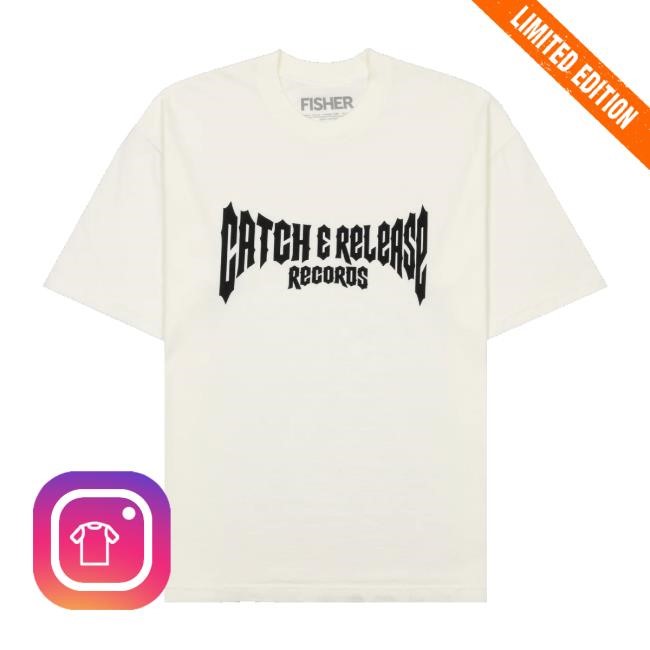 Trending Catch & Release Records Tee Shirt Off White Follow The Fishtv Shop Merch Store