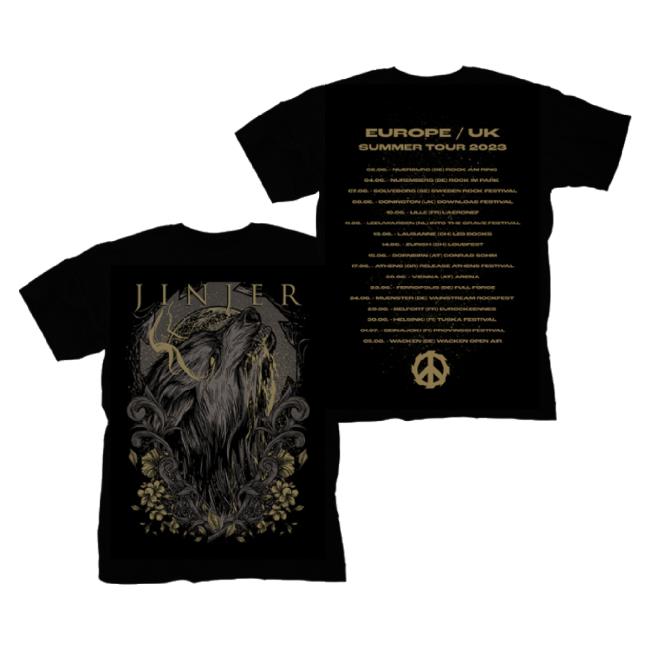 Trending Jinjer Merch Store Jinjer Wolflower Gold Summer Tour Sweatshirt Jinjer Shop