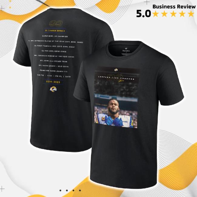Trending Aaron Donald Los Angeles Rams Fanatics Branded Retirement Shirt - Black