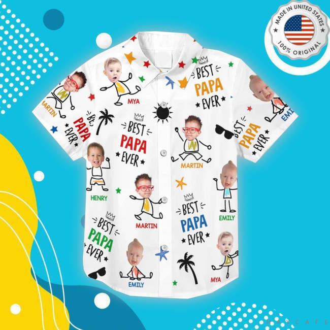Gift For Dad Photo Custom Hawaiian t-shirt, hoodie, tank top, sweater and long sleeve t-shirt
