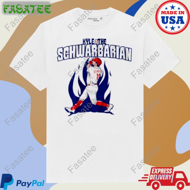 Blue Fire Baseball Design Kyle Schwarber Tee