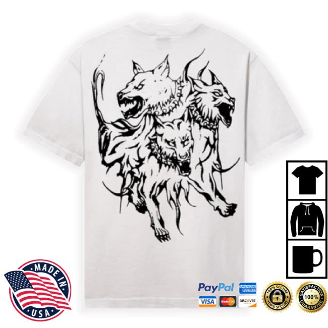 Original Lightning Logo Cerberus T-Shirt Cement/Red City Morgue Official Shop