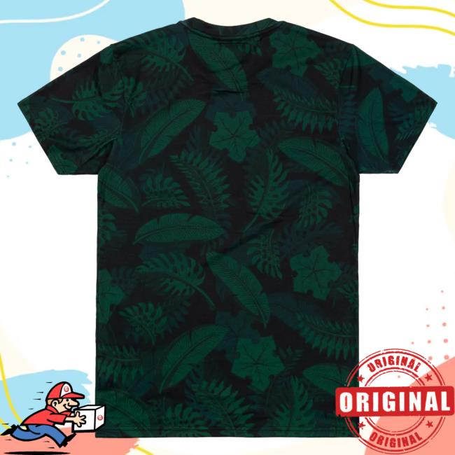 Official Excision Merch Tropical Foliage Dye Sub Tee Shirt Black/Green Official Excision Merch Tropical Foliage Dye Sub T-Shirts Black/Green