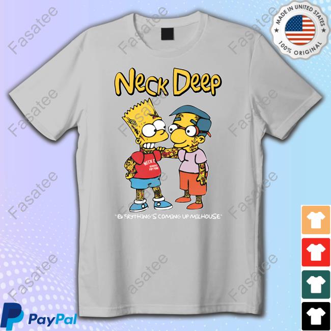 Neck Deep Tatooed Simpsons Funny T-Shirt