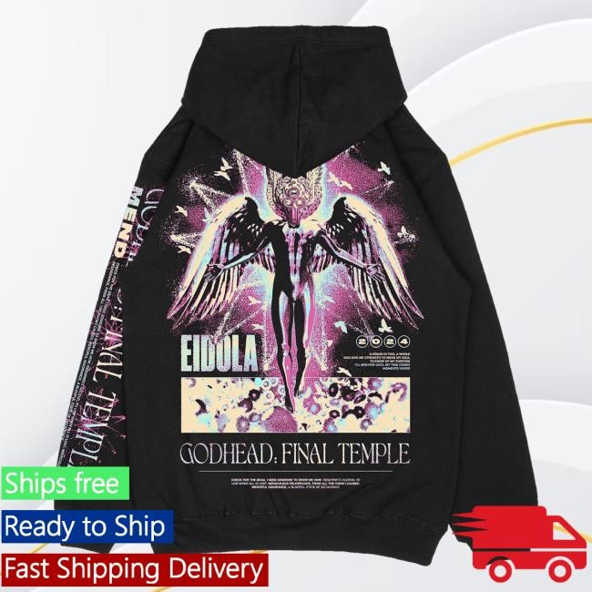 Limited Rise Records Merch Store Eidola Angel Black Pullover Hooded Sweatshirt