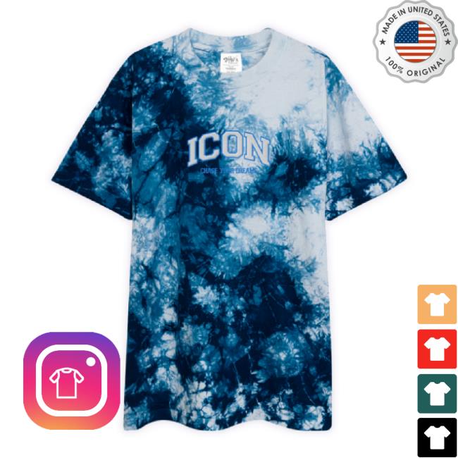 Official Ramitheicon Merch Store "Icon" Embroidered Tie Dye Unisex Sweatshirt (Navy/White) Ramitheicon Shop