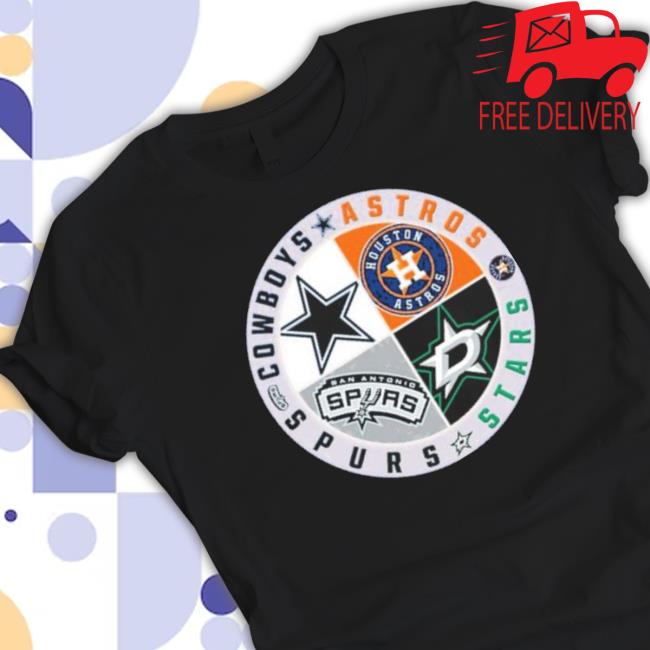 Trending Cowboys Astros Stars Spurs Logo Football Hoodie Sweatshirt