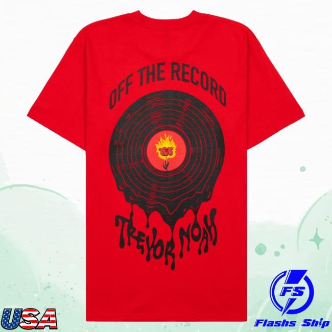 Official Trevor Noah Merch Shop Off The Record Red Drip Crewneck Sweatshirt