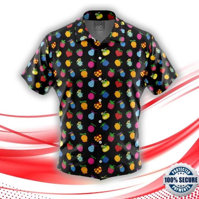 Animeape Merch Single Piece Of Demon Fruit One Piece Button Up Hawaiian New Shirt