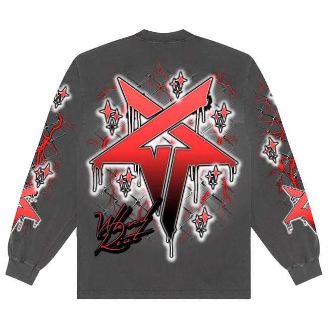 Official Urban Streetwear Merch Riot Angel Long Sleeve Tee (Faded Grey) t-shirt, hoodie, tank top, sweater and long sleeve t-shirt