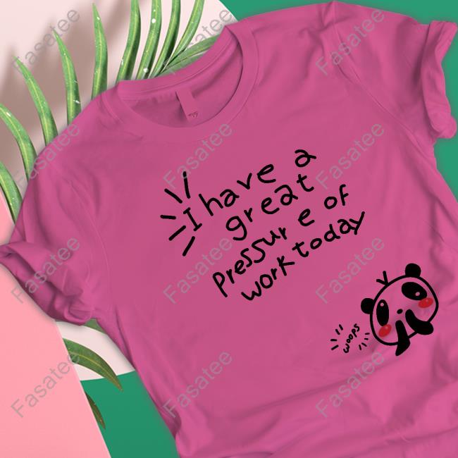 Panda Bear I Have A Great Pressure Of Work Today Long Sleeve Tee Shirt
