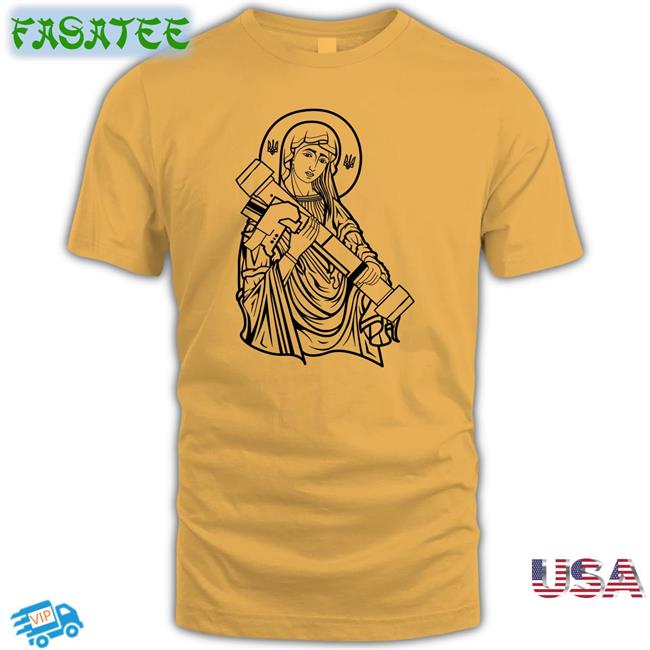Saintjavelin Merch Army Green Saint Javelin Outline Tee