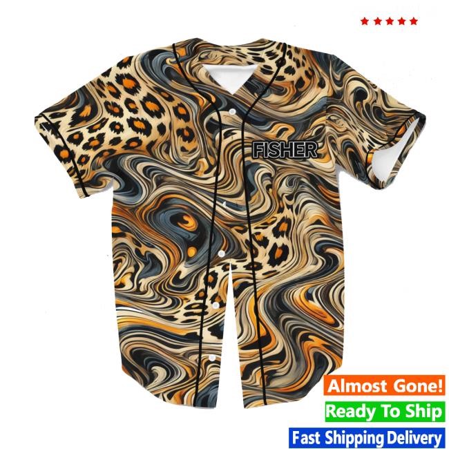 Official Rave Jersey Merch Fisher Trippy Leopard Pattern Rave Baseball Jersey For Edm Festivals t-shirt, hoodie, tank top, sweater and long sleeve t-shirt