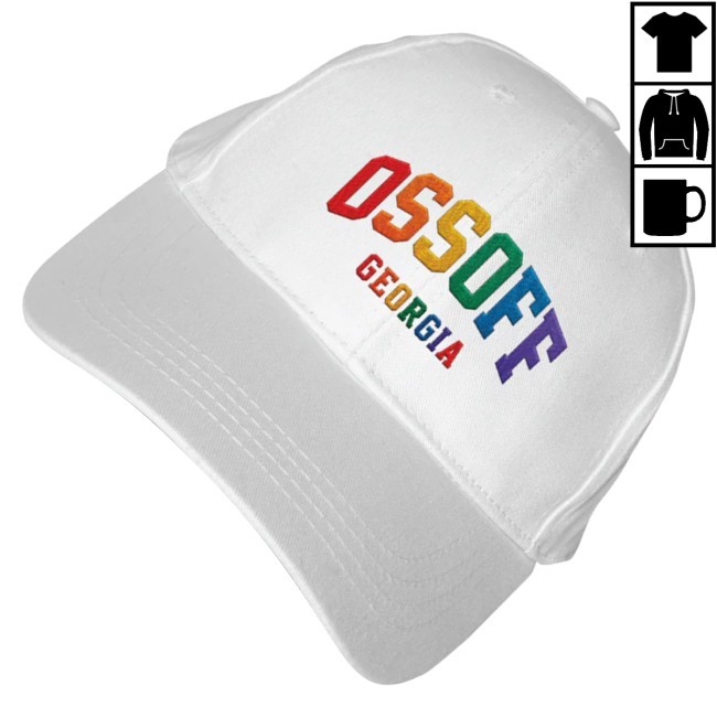 Jon Ossoff Merch Collegiate Rainbow Headwear