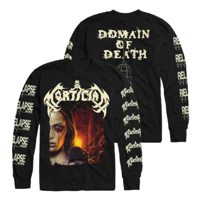 Trending Relapse Merch Store Mortician "Domain Of Death" Sweatshirt Relapse Shop