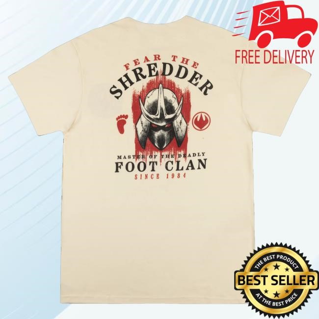 Official Heroesvillains Merch Fear The Shredder Natural Long Sleeve Shirt