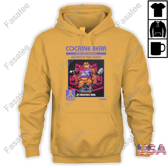 Shirts That Go Hard Cocaine Bear Atari Game Program Inspired By True Events Shirt Shirt, T Shirt, Hoodie, Sweater, Long Sleeve T-Shirt And Tank Top
