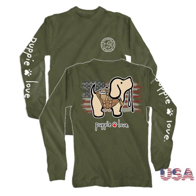 Puppie Love Merch Military Working Pup Adult T-Shirt