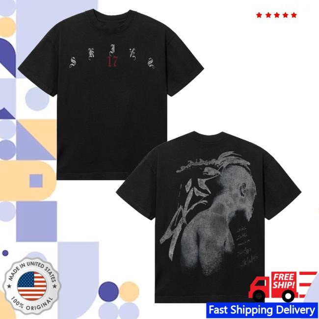 Trending Xxxtentacion Merch Skins Anniversary Tee Black Official Xxxtentacion Merch Skins Anniversary Shirts Black