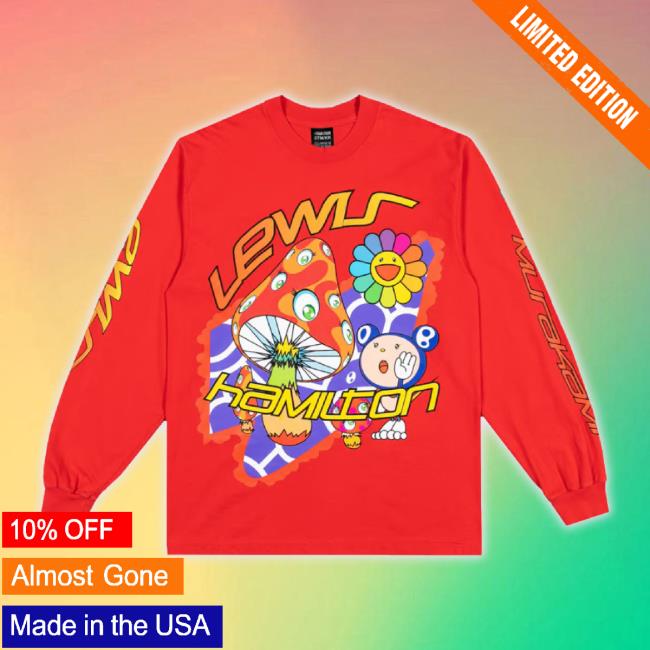 Official Thentwrk Merch Store 44 + Takashi Murakami Psychedelic Race Long Long Sleeve Tee Red Thentwrk Shop