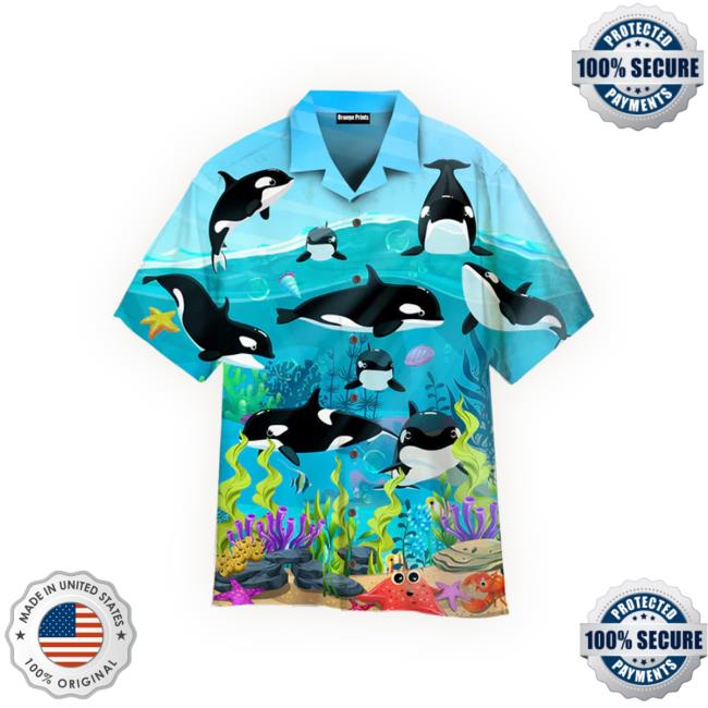 Dancing Whale Love Ocean Love Sky Hawaiian Long Sleeve Shirt