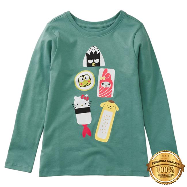 Official Sanrio Apparel Clothing Merch Store Shop Tea Collection X Hello Kitty & Friends Sushi Long Sleeve Shirts