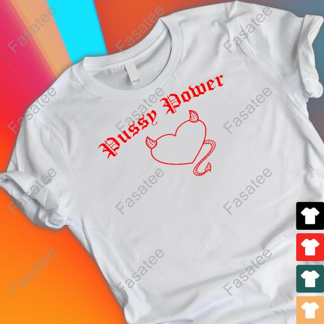 Pussy Power Rhinestone Tee Shirt