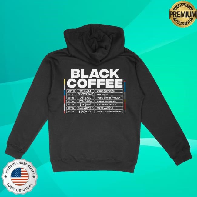 Official Realblackcoffee Merch Store Black Coffee - Eu Tour 2024 Crewneck Sweatshirt