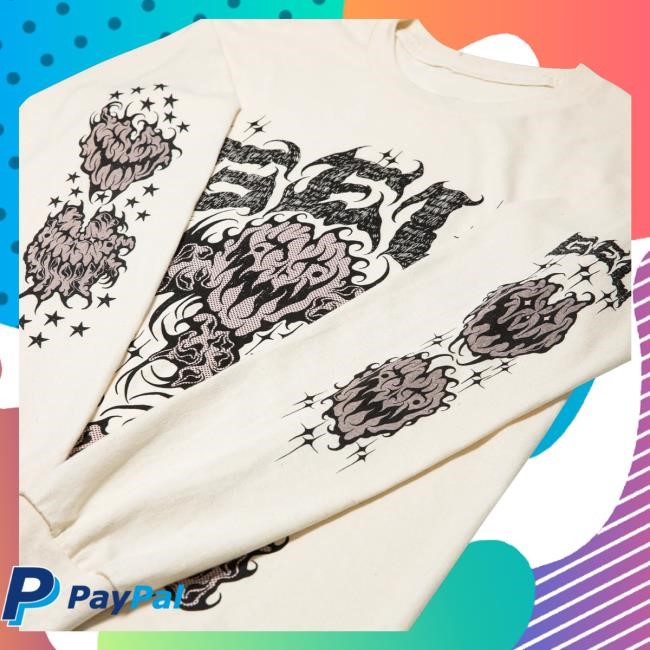 Official Gelhardcore Merch Store Natural Long Sleeve Crewneck Sweatshirt