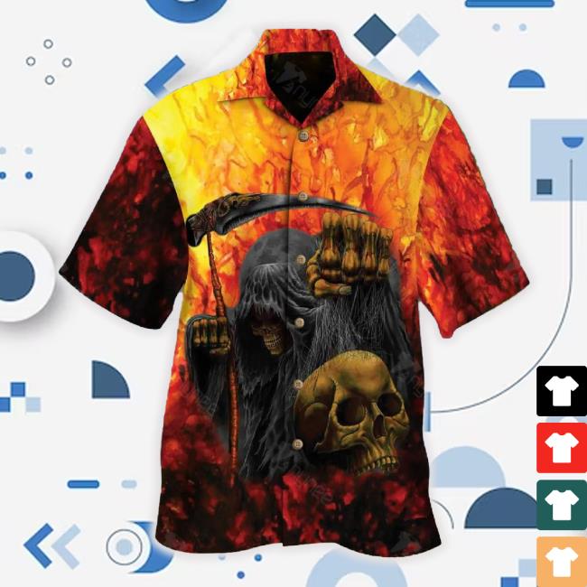 Love Hate Skull Hawaiian Hoodie
