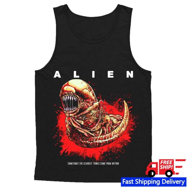 Cavitycolors Merch Alien Chestburster Tanktop Tee Shirt