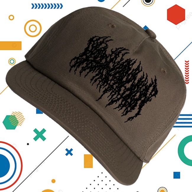 Official Blood Incantation Merch Embroidered Logo Headwear Walnut Blood Incantation Merch Embroidered Logo Snapback Hat Walnut