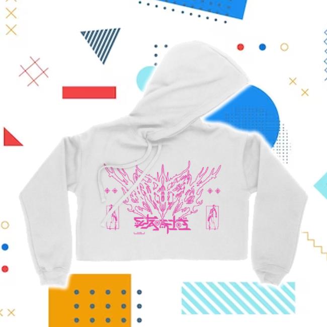 Original White Crop Hoodie Sweatshirt Darko Band Shop