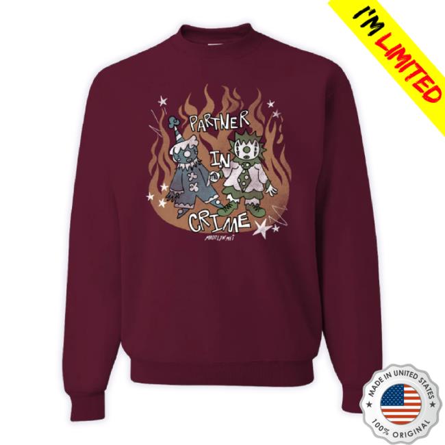 Official Hello Merch Store Madilyn Mei Partner In Crime Maroon Crew TankTop Hellomerch Shop