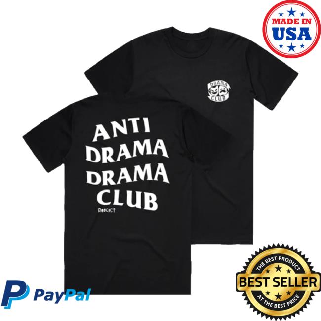 Trending Boogiet Merch Store Boogie T - Anti Drama Drama Club - Black Unisex Hoodie Sweatshirt Boogiet Shop