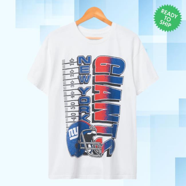 Official Junk Food Apparel Clothing Store Shop Junkfoodclothing New York Giants Helmet Yardage Flea Market T Shirt