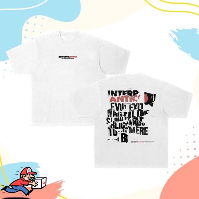 Interpol Nyc Merch Collage Short Sleeve Tee