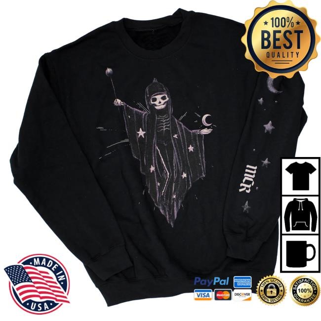 Rockabilia Merch Shop My Chemical Romance Skeleton Wizard Hooded Sweatshirt
