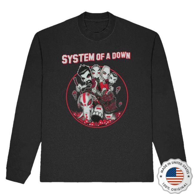 Official System Of A Down Merch Mushroom People Long Sleeve Sweatshirt