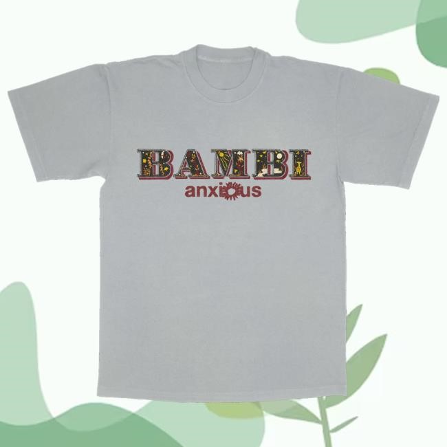 Official Run For Cover Records Merch Anxious Bambi T-Shirt