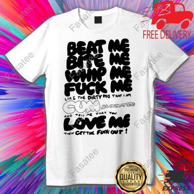 Alix Fembug Wearing Beat Me Bite Me Whip Me Fuck Me Sweatshirt