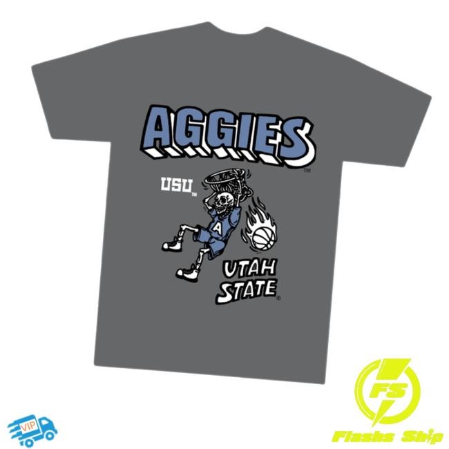 Aggies Usu - Skeleton Ball Funny Shirt Tys Dyes Merch Store Usu - Skeleton Ball