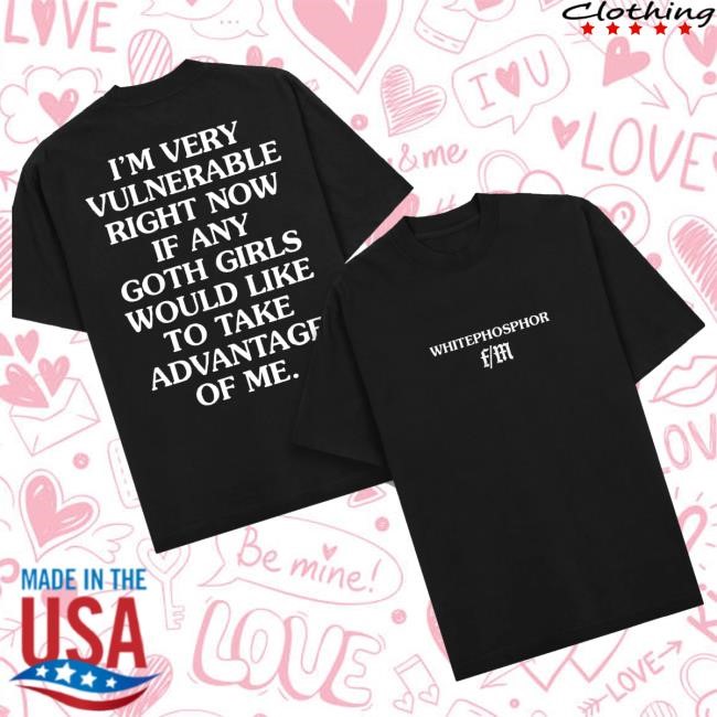 Official Whitephosphor Merch Vulnerable Heavyweight New Shirt