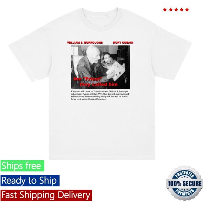 Bootlegunion Merch Store Shop William S Burroughs And Kurt Cobain The Priest They Called Him Long Sleeve T Shirt