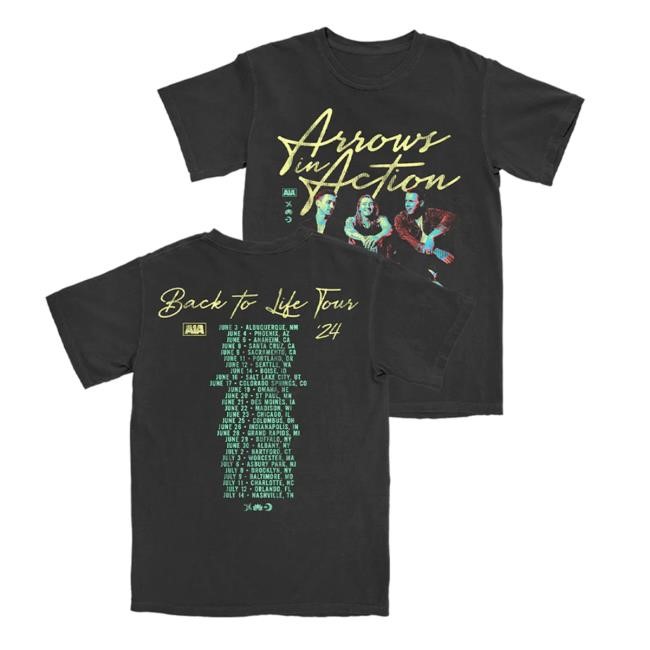 Arrows In Action Back To Life Tour Shirts Arrows In Action Merch Store