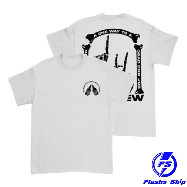 Original Downright Merch Store Lakeview - Skeleton Hands White Shirt Downrightmerch Shop