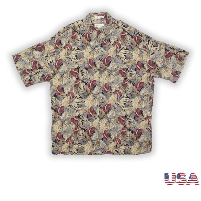 Pierre Cardin Mens Hawaiian Beige 90S T Shirts