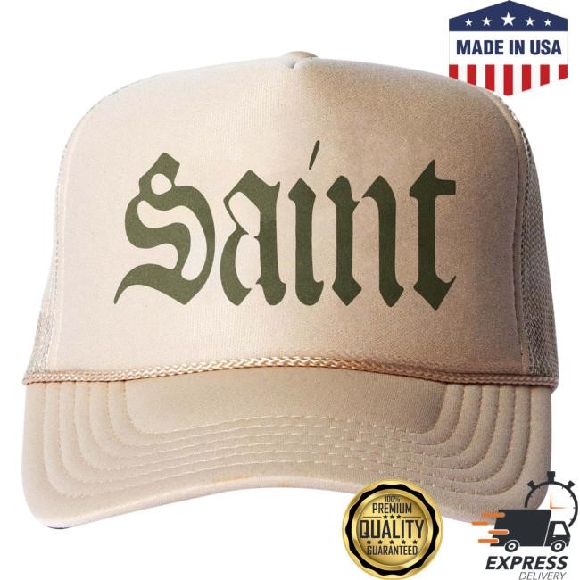 Bold Apparel The Perry's Merch Store Saint Classic Hat Beige Forest Green